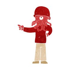 cartoon alien monster man N11