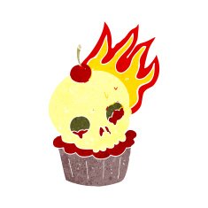 cartoon halloween cup cake N6