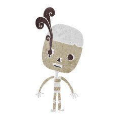 cartoon sad robot N5