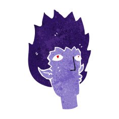 cartoon vampire face N21