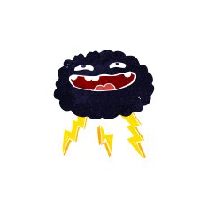 happy cartoon cloud N20