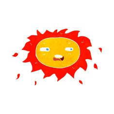 cartoon sad sun N6