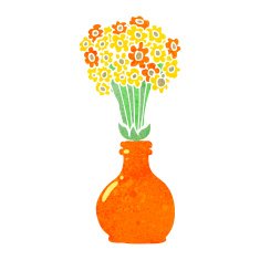 cartoon old glass vase N6