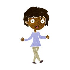 cartoon confused woman N76