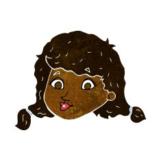 cartoon pretty female face N52