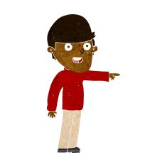 cartoon pointing man N67