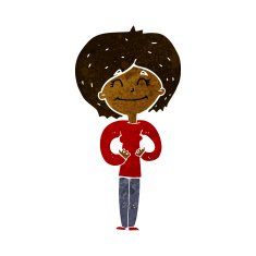cartoon happy woman N154