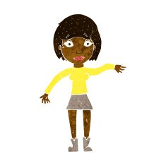 cartoon surprised woman N135