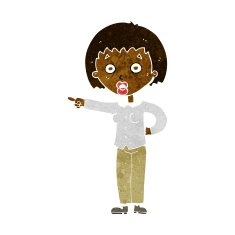 cartoon shocked woman N59