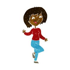 cartoon laughing woman N6