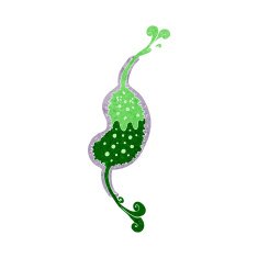 cartoon bubbling stomach N6