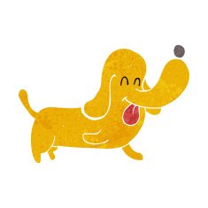 cartoon happy dog N43