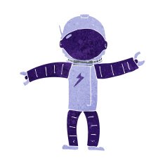 Cartoon Astronaut N89