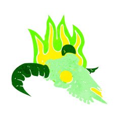 cartoon magic ram skull N4