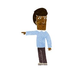 Cartoon Man Pointing N130
