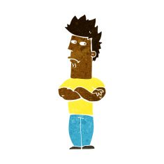 cartoon man sulking N6