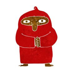 cartoon monk in robe N6
