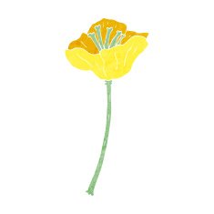 cartoon flower N286