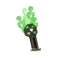 cartoon spooky grave N35