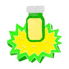 cartoon jar of pills N14