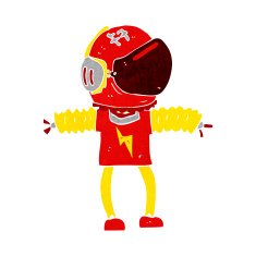 Cartoon Astronaut N90