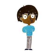 cartoon impressed boy N5