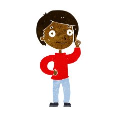 cartoon boy with idea N56