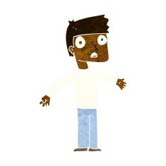 cartoon shocked man N82