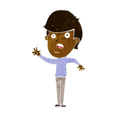 cartoon unhappy boy N34