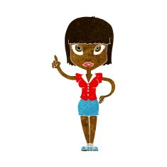 cartoon pretty girl with idea N17