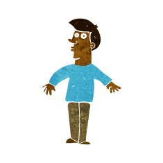 cartoon surprised man N92