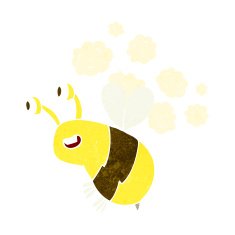 cartoon happy bee N12