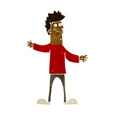 cartoon happy man N289