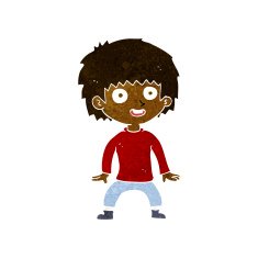 cartoon excited boy N88
