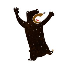 cartoon black bear N24