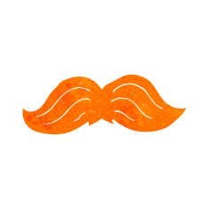cartoon ginger mustache N4