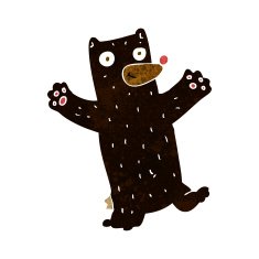 cartoon black bear N25