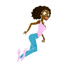 cartoon flying woman N6
