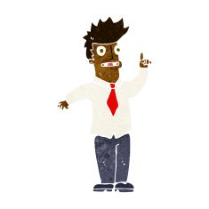 cartoon man with idea N109