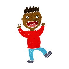 cartoon crazy happy man N5