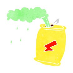 cartoon fizzing soda can N22
