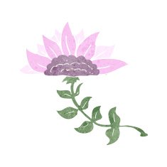 cartoon flower N287