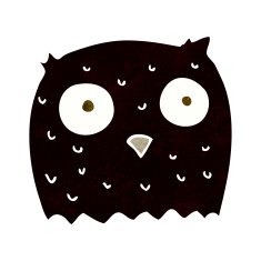 Cartoon Owl N114