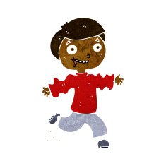 cartoon excited boy N89