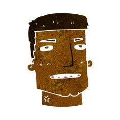 cartoon male head N6