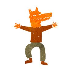 cartoon fox man N20