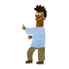 cartoon happy man N290