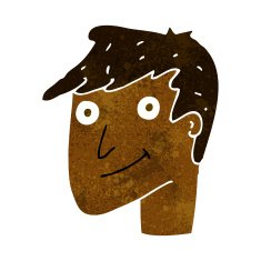 cartoon happy man N291