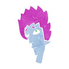cartoon vampire head N19