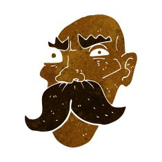 cartoon angry old man N92